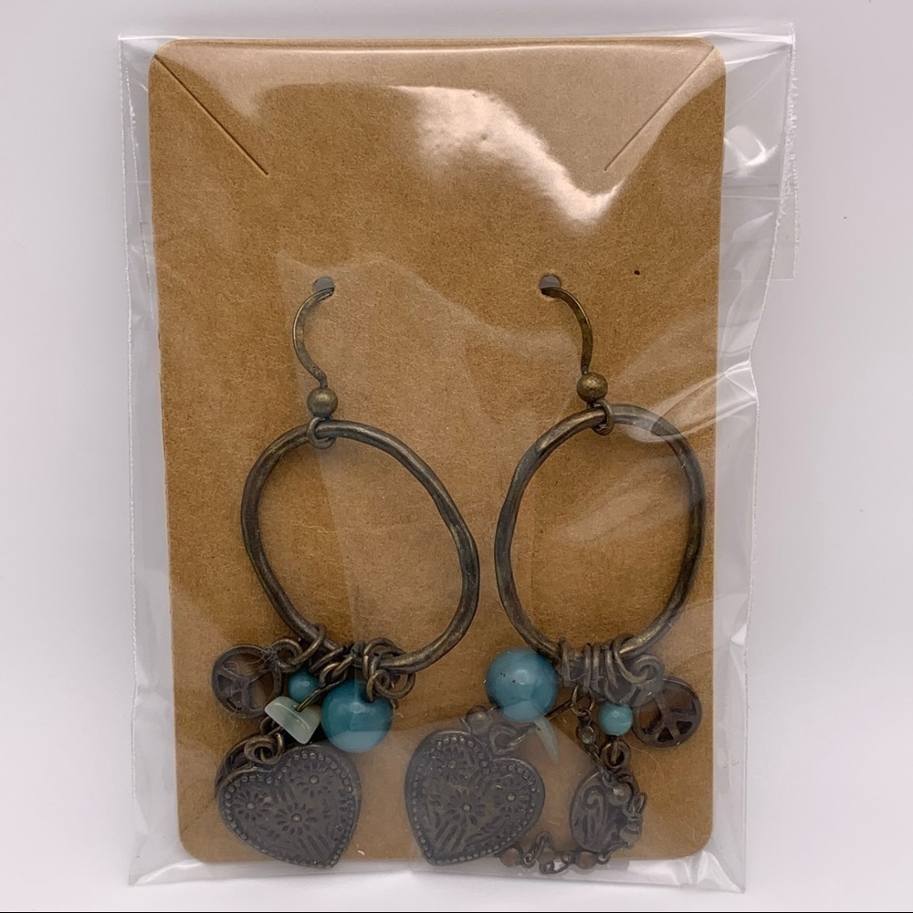 Blue Boho Dangle Earrings